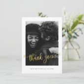 ミニマリ結婚ストの写真ありがとうポストカード サンキューカード (スタンド正面)