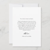 ミニマリ結婚ストの写真ありがとうポストカード サンキューカード (裏面)