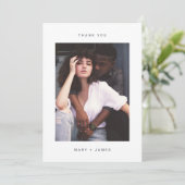 ミニマリ結婚スト白大理石カード サンキューカード (スタンド正面)