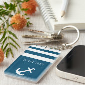 ミニマルいかりとストライプ航海の キーホルダー (正面右)