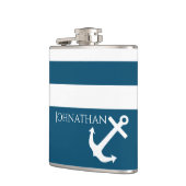 ミニマルいかりとストライプ航海の フラスク (左)
