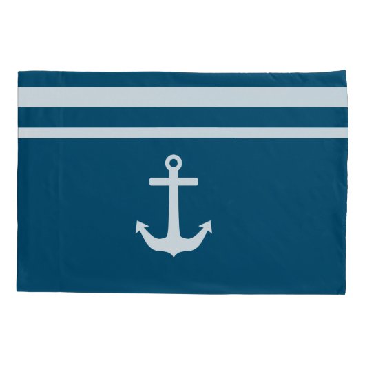 ミニマルいかりとストライプ航海の 枕カバー (裏面)