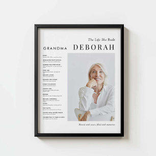 ミニマルおばあちゃんライフストーリーポスター ポスター