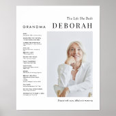ミニマルおばあちゃんライフストーリーポスター ポスター (正面)