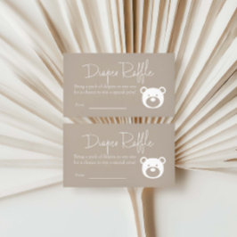 ミニマルおむつラッフルモダンを楽しく待つ エンクロージャーカード