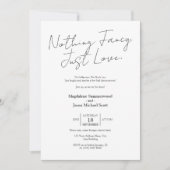 ミニマルおもしろいなしファンシーカジュアルお祝い 招待状 (正面)