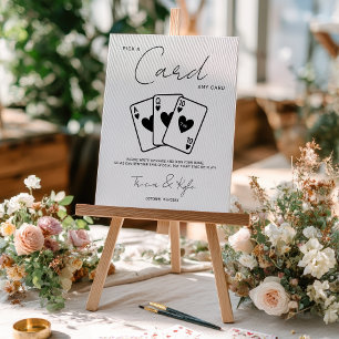 ミニマルおもしろいカードの結婚ゲストブックを選択 ポスター