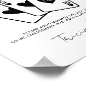 ミニマルおもしろいカードの結婚ゲストブックを選択 ポスター (角)