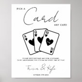 ミニマルおもしろいカードの結婚ゲストブックを選択 ポスター (正面)