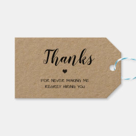 ミニマルおもしろいハート社員の評価 ギフトタグ