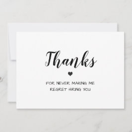 ミニマルおもしろいハート社員の評価 サンキューカード