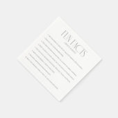 ミニマルおもしろいファクト誕生日 スタンダードカクテルナプキン (角)