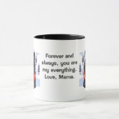 ミニマルおもしろいホリデーブラックキャットと姿勢 マグカップ (中央)