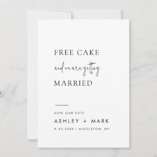 ミニマルおもしろいリストフリーケーキ結婚ズ セーブザデート
