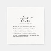 ミニマルおもしろい結婚ファクト スタンダードカクテルナプキン (正面)