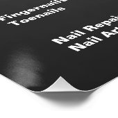 ミニマルおよびエレガント爪、 ネイル技術価格表 ポスター (コーナー)