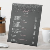 ミニマルおよびエレガント爪、 ネイル技術価格表 台座サイン (インサイチュ)