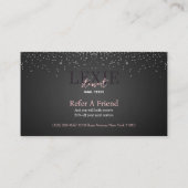 ミニマルおよびエレガント爪、 ネイル技術紹介 名刺 (裏面)