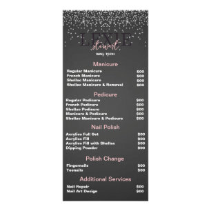 ミニマルおよびエレガント爪、 ネイル技術 ラックカード