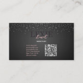 ミニマルおよびエレガント美容師QRコード 名刺 (裏面)