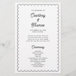 ミニマルおよびシンプルスキャロプ縁どラグラム