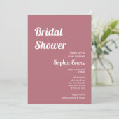 ミニマルおよびシンプルバラ金ゴールドブライダルシャワー 招待状 (スタンド正面)