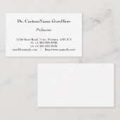 ミニマルおよびプレーンプロフェッショナル名刺 名刺 (正面/裏面)