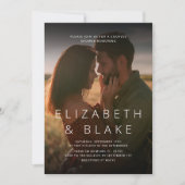 ミニマルおよびモダンタイポグラフィ写真 招待状 (正面)