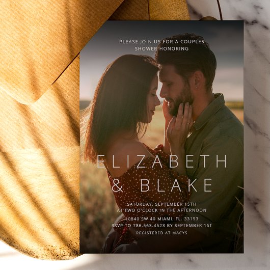 ミニマルおよびモダンタイポグラフィ写真 招待状