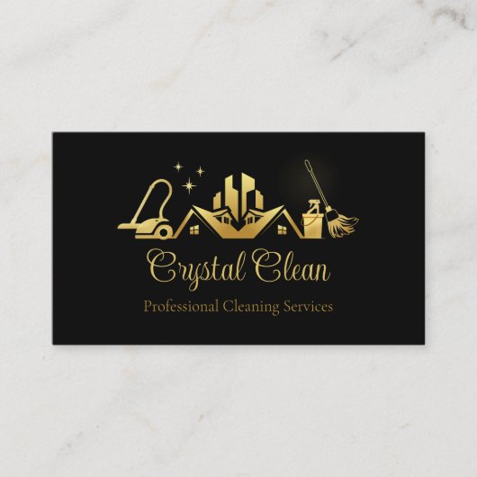 ミニマルおよびモダンプロフェッショナルクリーニング 名刺 (正面)