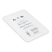 ミニマルおよびモダン結婚式招待状 マグネット (右側)