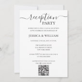 ミニマルおよびモダンQRコード披露宴パーティー 招待状 (正面)