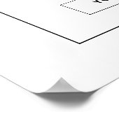 ミニマルおよびwifiモダンネットワークパスワードポスター ポスター (角)