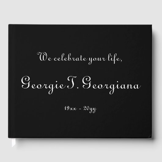 ミニマルお悔エレガントやみゲストブック ゲストブック (正面)