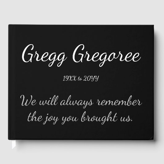 ミニマルお悔エレガントやみゲストブック ゲストブック (正面)