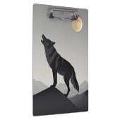 ミニマルお洒落オウルシルエットの遠吠え クリップボード (右)