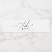 ミニマルお洒落リストウォーターボトルラベル ペットボトルラベル (シングルラベル)