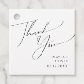 ミニマルお洒落リストスクリプトありがとうごメッセージカード フェイバータグ (正面)