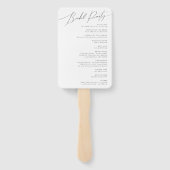 ミニマルお洒落リストスクリプト結婚式 プログラム ハンドファン (裏面)