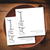 ミニマルお洒落リストスクリプト:白黒結婚の スタンダードカクテルナプキン