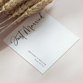 ミニマルお洒落リストスクリプト:白黒結婚の スタンダードカクテルナプキン