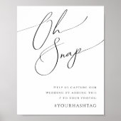 ミニマルお洒落リストスクリプトOhスナップハッシュタグ ポスター (正面)