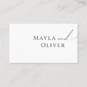 ミニマルお洒落リストスクリプ結婚トフラット プレイスカード (裏面)