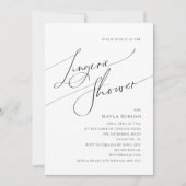 ミニマルお洒落リストランジェリーシャワー 招待状 (正面)