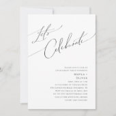 ミニマルお洒落リスト・スクリプ祝トLet's Invita 招待状 (正面)