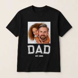 ミニマルお父さんデビューイヤーフォト Tシャツ