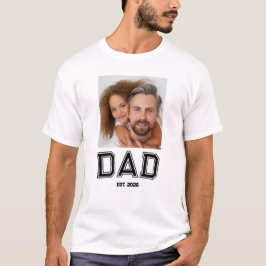 ミニマルお父さんデビューイヤー新米パパフォト Tシャツ