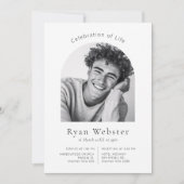 ミニマルお祝いライフ葬儀の写真 招待状 (正面)