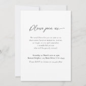 ミニマルお祝い・オブ・ライフ・フォト・メモリアル 招待状 (裏面)