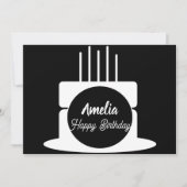 ミニマルお誕生日ケーキパーティーの色付け シーズンカード (正面)